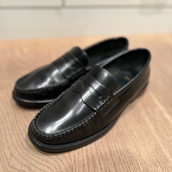 Mango black leather loafers 38 New - Picture 7 of 8